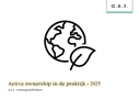 Active Ownership In De Praktijk 2025